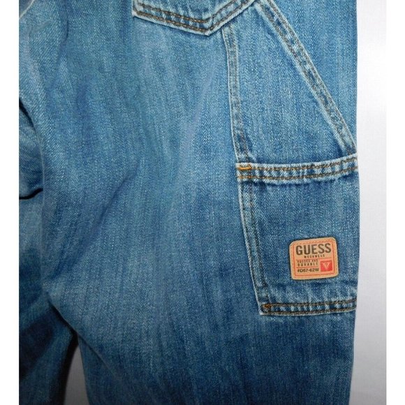 Guess Workwear Original Design Blue Carpenter Jeans Mens 33 x 33 - Picture 9 of 11
